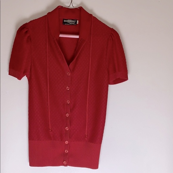 Vintage Givenchy skirt / sweater set RED small xs - Picture 9 of 16